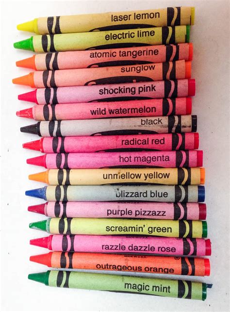 Crayola Fluorescent Crayons Whats Inside The Box Jennys Crayon