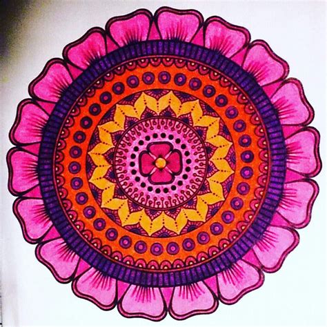 Mandala Coloring With Gel Pens And Sharpie Markers