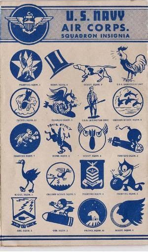 Us Navy Air Corps Squadron Insignia 1945 By Lila Wwii Posters