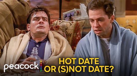 Two And A Half Men Charlie And Alan Are Sickly Desperate For A Date