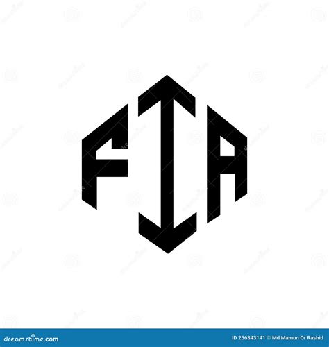 Fia Letter Logo Design With Polygon Shape Fia Polygon And Cube Shape
