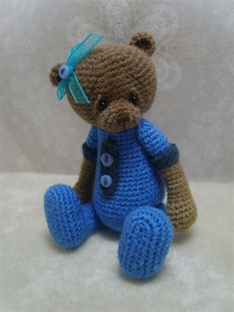 miniature crochet amigurumi bear karly pattern pdf etsy