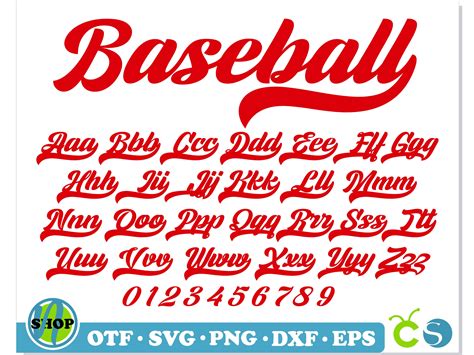 Baseball Font Svg With Tails Baseball Font Otf Baseball Le Inspire
