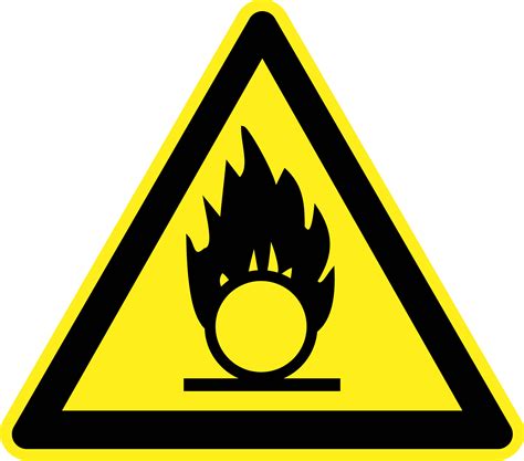 Clipart - Fire Hazard Warning Sign png image