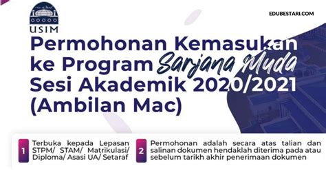 Senior, diploma, bachelor, master degree, maksud diploma. Permohonan Kemasukan Ke Program Sarjana Muda USIM Ambilan ...