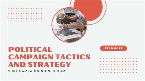 Political Campaign Tactics And Strategy Campaigning Info