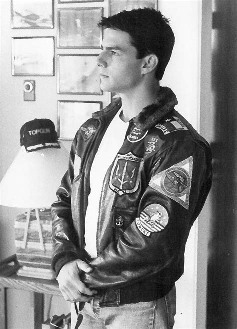Tom Cruise On The Set Of Top Gun Wearing Our Movie Heroes Jacket