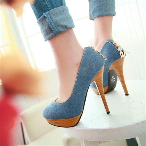 2014 Autumn New Fashion Womens Shoes Stylish Blue Jean