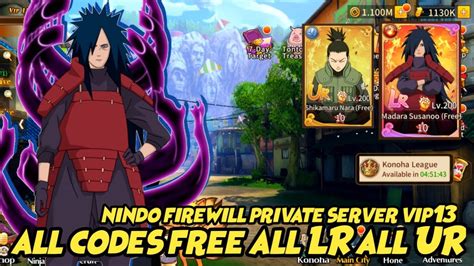 New Ninja LR Madara SusanoO Konoha Legend Nindo Firewill All Codes