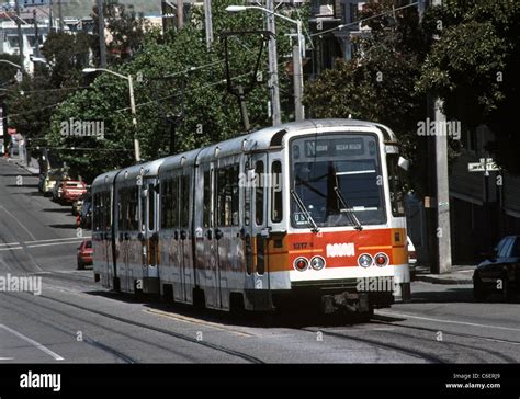 Muni Light Rail Vehicles San Francisco California Usa Stock Photo Alamy