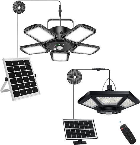 Aqonsie Solar Shed Light Indoor Outdoor Solar Powered Pendant Daytime