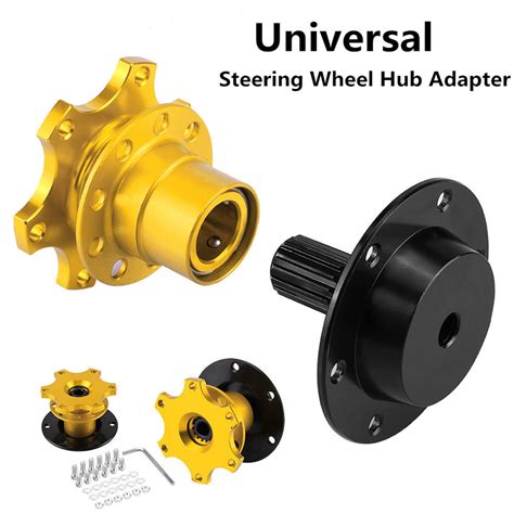 Kritne Golden Universal Car Steering Wheel Hub Adapter Quick Release