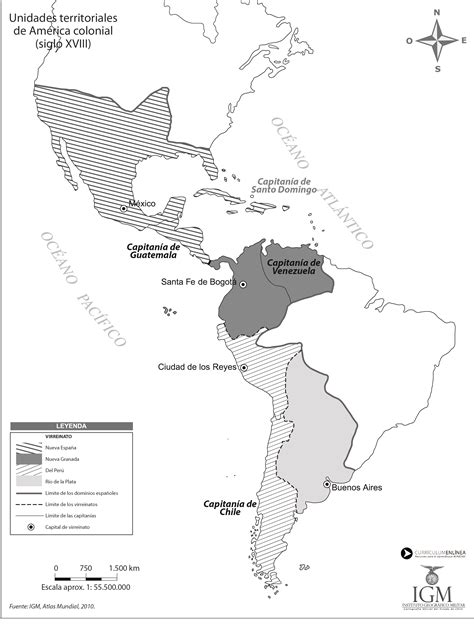 Unidades Territoriales De América Colonial Siglo Xviii
