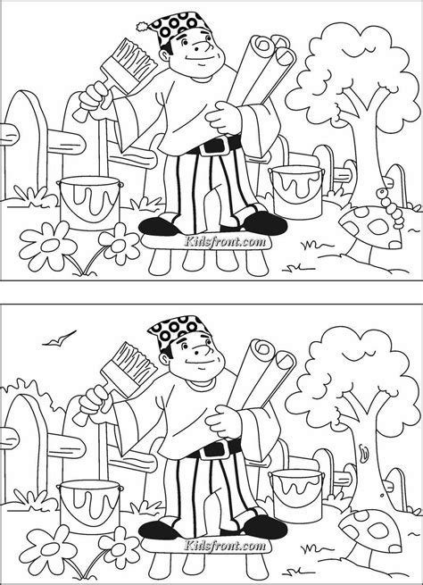 Spot The Difference Coloring Pages Empathy Activities Coloring Pages