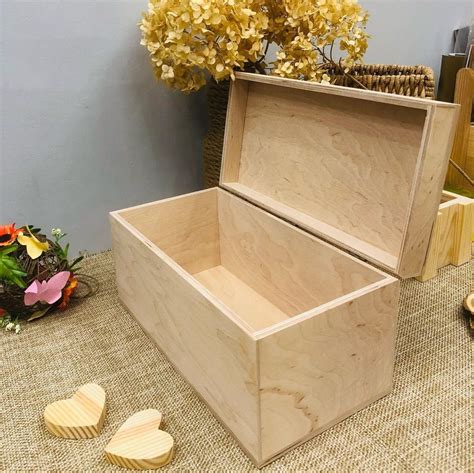 Large Wood Box With Lid Image To U