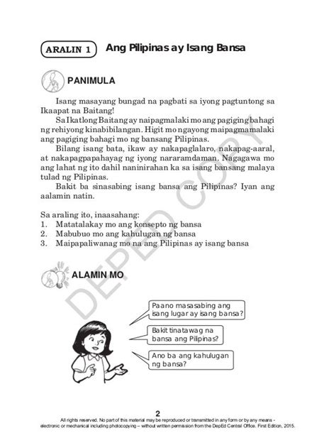 Araling Panlipunan Grade 4 Worksheets Better Than College