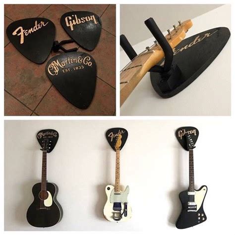 Custom Guitar Hanger, Guitar Holder, Guitar Hanger, Guitar Pick Art, Guitar Mount Art, Gifts for ...