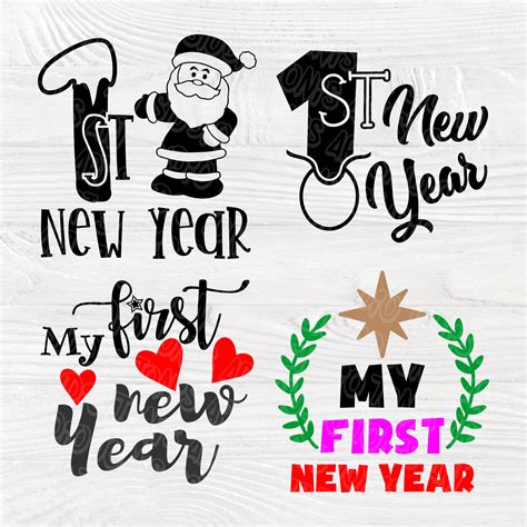 My first new Year SVG | Svg bundle | My 1st new Year | Holiday cut ...
