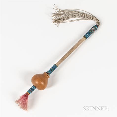 sold at auction kiowa peyote gourd rattle auction number 3640b lot number 169 skinner auctioneers