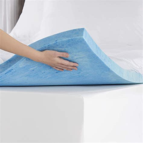 Gel mattress toppers offer slightly less structural support but they do have greater cooling. Sleep Innovations 4-inch Dual Layer Gel Memory Foam ...