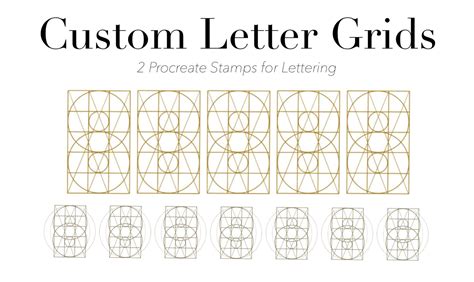 Procreate Letter Grid Stamp Brush Etsy
