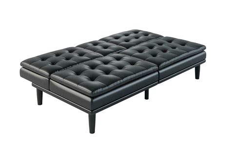 Memory foam provides good support. Futon Mainstays Memory Foam Faux Leather PillowTop