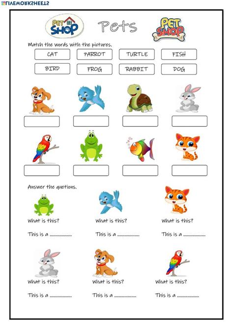 Pets Online Worksheet And Pdf Ingles Para Preescolar Material
