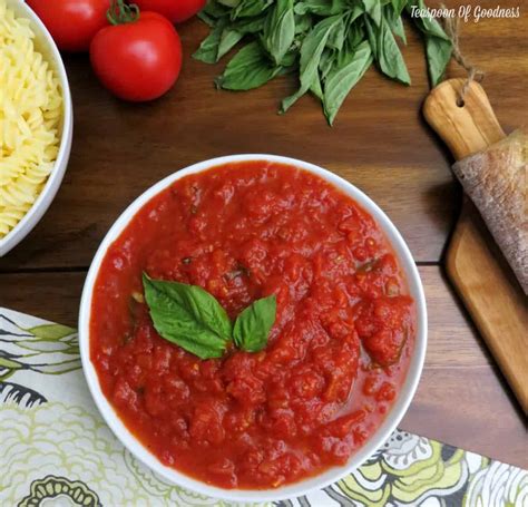 = 1 cup tomato sauce. Homemade Marinara Sauce - Tomato Basil - Teaspoon Of Goodness