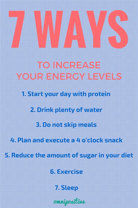 Top 7 Ways To Boost Your Energy Levels How To Increase Energy Energy