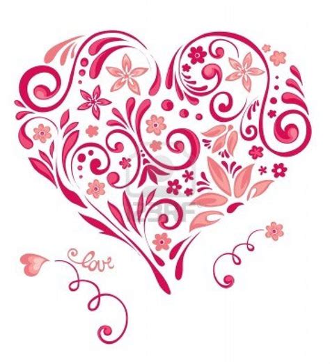 Abstract Floral Heart Stock Photo Abstract Floral Heart Illustration