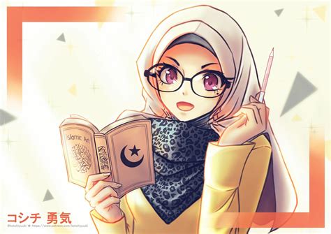 hijab girl anime wallpapers wallpaper cave