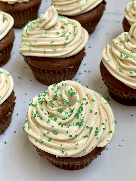 Guinness Cupcakes With Baileys Frosting Figgin Delicious Dessert
