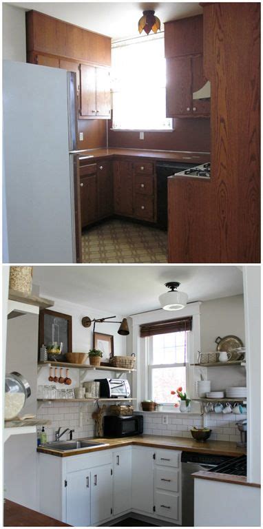 If you are planning a kitchen remodel, but don't know where to start, here are my tips for saving and, i'll tell you about 3 small regrets i have after our kitchen remodel. Our Kitchen: Before & After | Open shelving, Kitchen ...