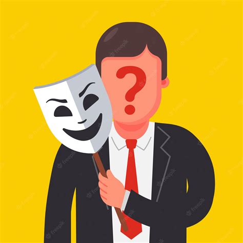 Premium Vector | A person hides his identity under a mask. mysterious man.