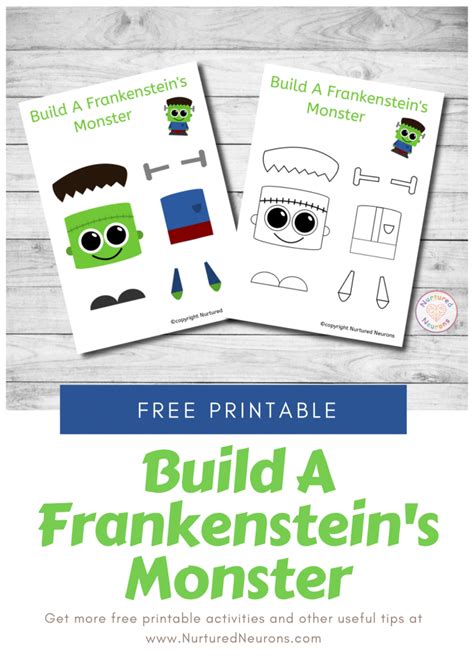 Try these fun learning activities and games for kindergartners. Build A Frankenstein Craft (Free Monstrous Printable ...
