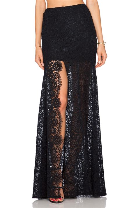 Alexis Hermes Lace Maxi Skirt In Black Lyst