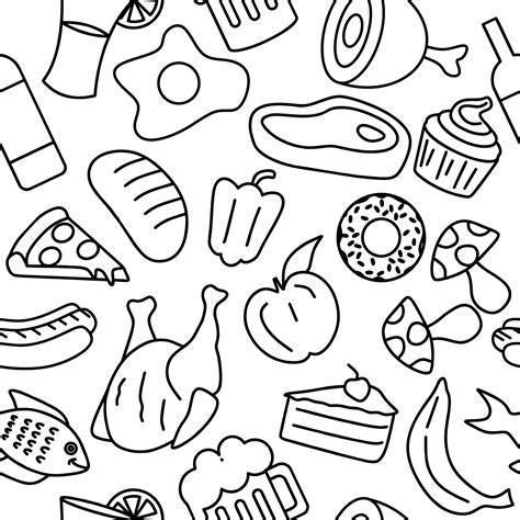 Hand Drawn Style Of Foods Doodle Elements Food Doodle Dish Png And My