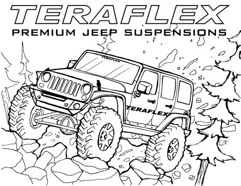 You can use our amazing online tool to color and edit the following jeep wrangler coloring pages. Gallery 'TeraFlex: Jeep Coloring Pages' - TeraFlex