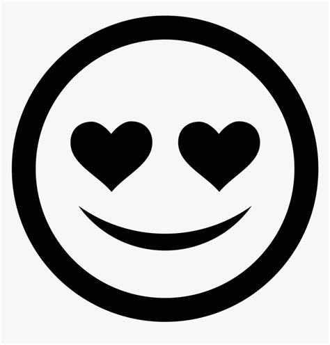Excited Face Emoticon Black And White