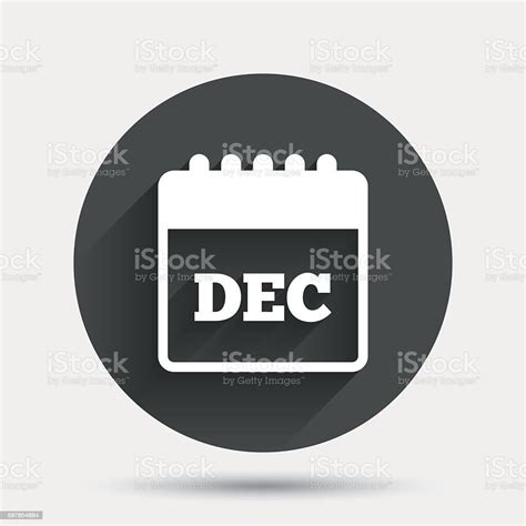 Calendar Sign Icon December Month Symbol Stock Illustration Download