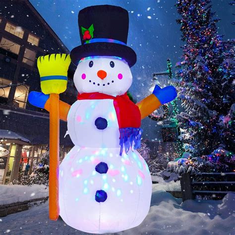 Coolmade Christmas Inflatable Snowman With Led Light Christmas