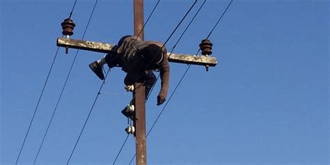 pictures man electrocuted trying to steal copper cables pindula news