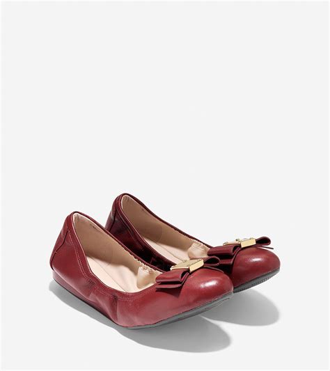 Womens Tali Bow Ballet Flats In Sun Dried Tomato Cole Haan
