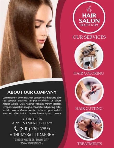 Hair Salon Flyer Beauty Salon Posters Hair Salon Salon Advertising Ideas