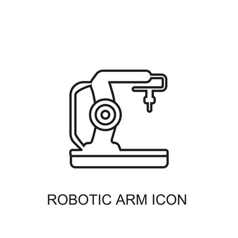 Icône Dicône De Vecteur De Bras Robotique Vecteur Premium