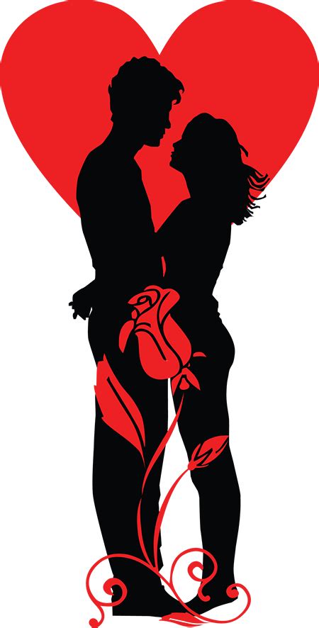 romantic couple silhouette coppia silhouette sagome e disegno cuore