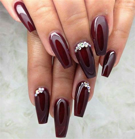 Just enter your zip code and we'll show you your closest stores. Burgundy | Rhinestone nails, Burgundy nails, Maroon nails