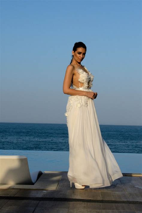 Modern Wedding Dress With Pearls Boho Bridal Dress Long Etsy