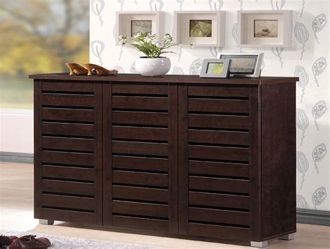 Check spelling or type a new query. 3-Door Wood Shoe Storage Cabinet Entryway 20 Pairs Boots ...