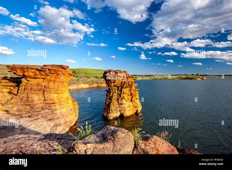 Dakota Sandstone Pillars At Rock Town Natural Area Lucas Park Wilson